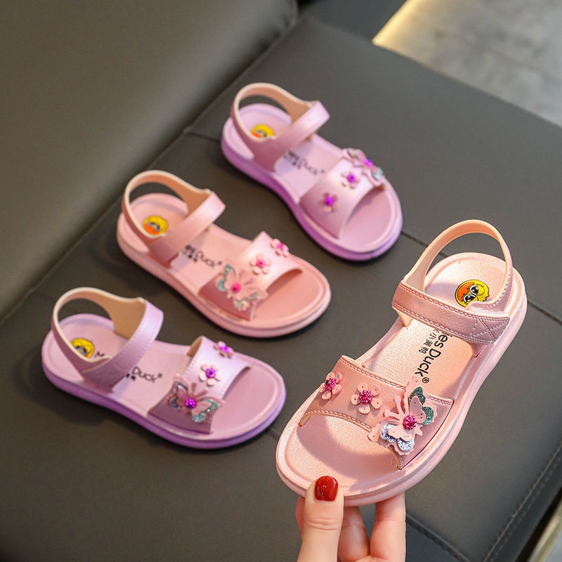 Dép sandal bé gái hình bướm hoa nhẹ mềm êm chân