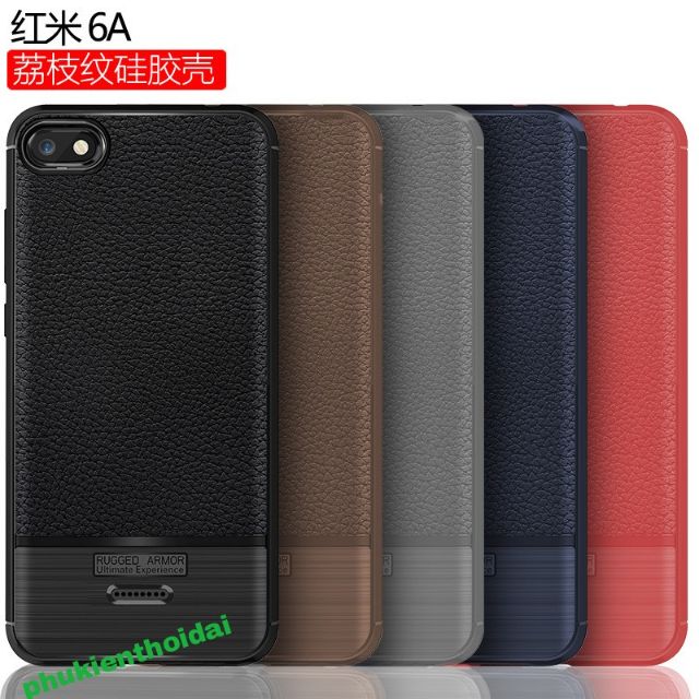 Ốp lưng Redmi 6A FREESHIP Từ 50k chống sốc vân da Ver 2 cao cấp