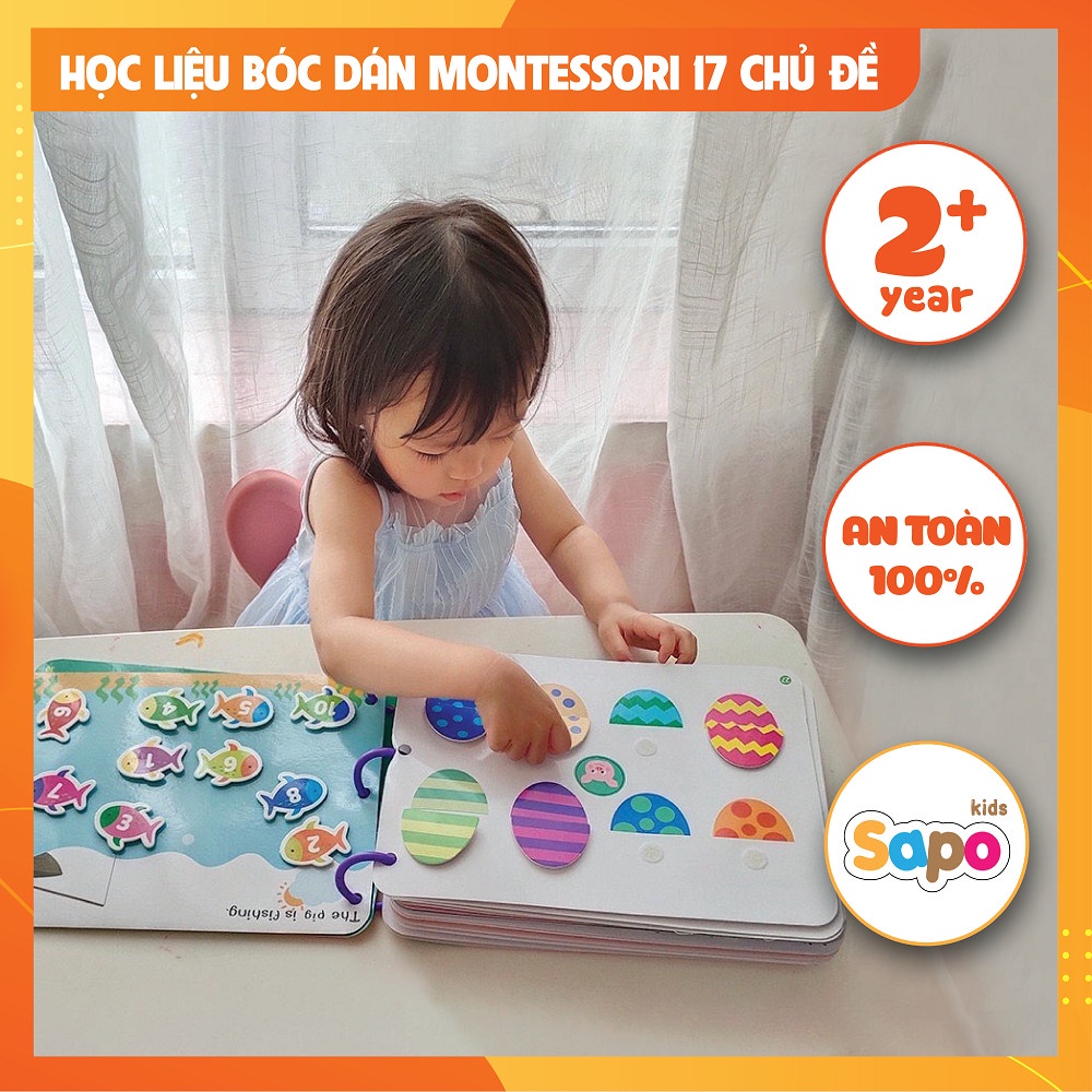 Học Liệu Bóc Dán Montessori 17 Chủ Đề Cho Bé,Đồ Chơi Giáo Dục Phát Triển Trí Tuệ Cho Trẻ Sapo Kids