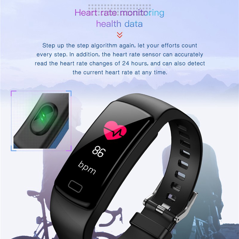 Trình theo dõi hoạt động thông minh Vòng đeo tay nhịp tim Máy đo huyết áp Vòng đeo tay Smartband cho ios Android Berjalan BSW54