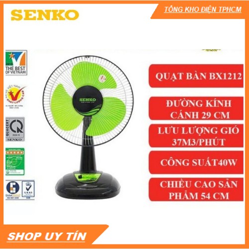 FREE SHIP  Quạt Bàn Senko Cao Cấp B1212 40W Hàng Chính Hãng- Bảo Hành 2 Năm