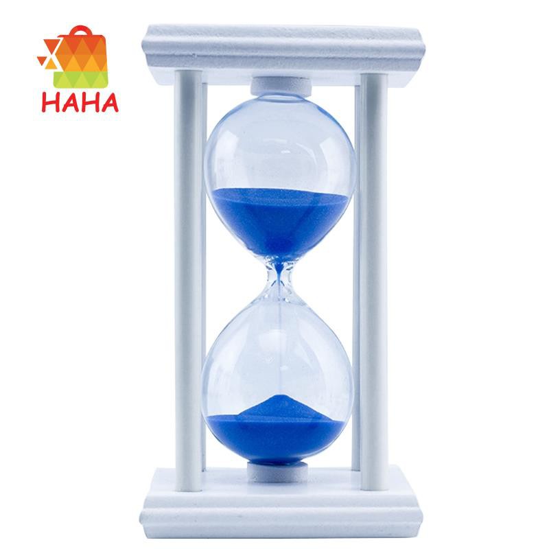 30 Minutes Wooden Hour Glass Sandglass Sand Clock Tea Timers Blue#HAVN