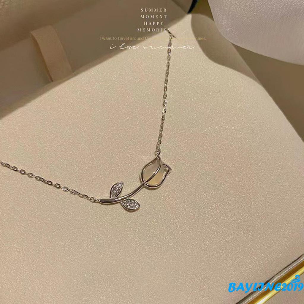 Vòng cổ Mặt Hoa Tulip Thời Trang Sang Trọng Cho Nữ