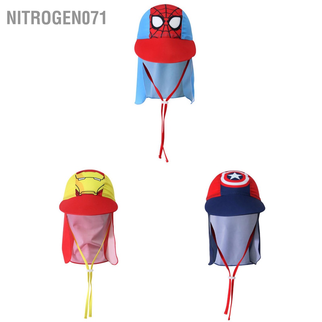 Nitrogen071 Sun Protective Hats Summer Fashion Neck Protection Sunscreen Boys Hat for and Girls