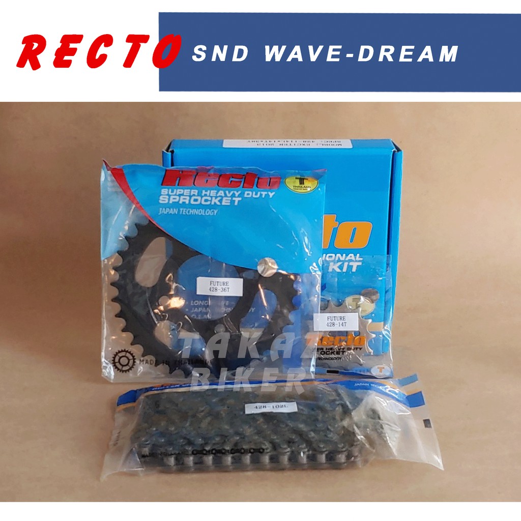 Sên Nhông Đĩa Recto Dùng Cho Xe Dream - Wave - Future1 đời đầu - made in Thái Lan nhập khẩu