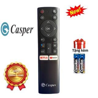Điều khiển tivi Casper giọng nói chính hãng 43inh 55inh 65inh smart tv 4k - Tặng kèm pin. BH 6 tháng remote tv casper