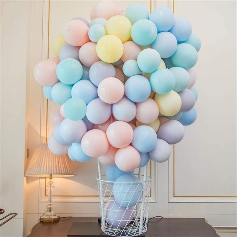 Bộ 10 bong bóng latex 5 inch màu sắc macaron dùng trang trí tiệc sinh nhật/tiệc cưới