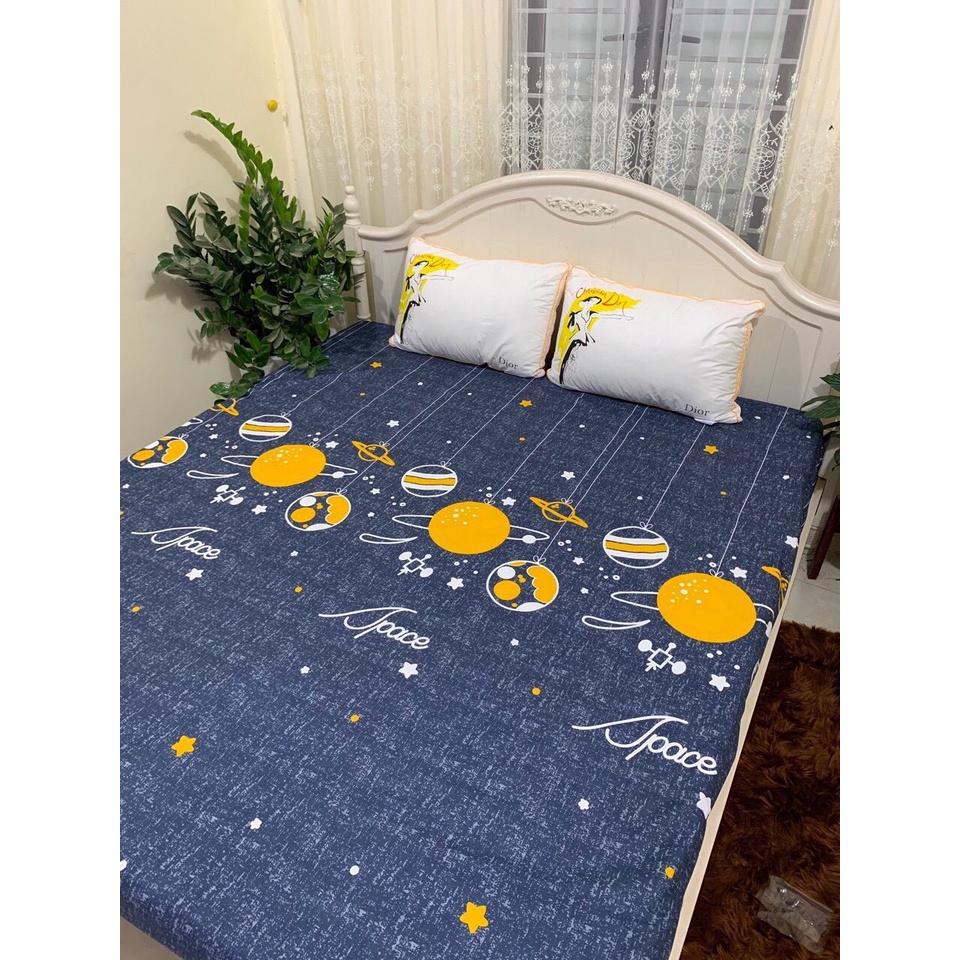 (NEW) Ga Chống Thấm Vải Cotton mẫu Kẻ tim (Nằm Trực Tiếp)-&gt; Được chọn mẫu + đủ cỡ, thoáng mát, không bí lưng, không nóng