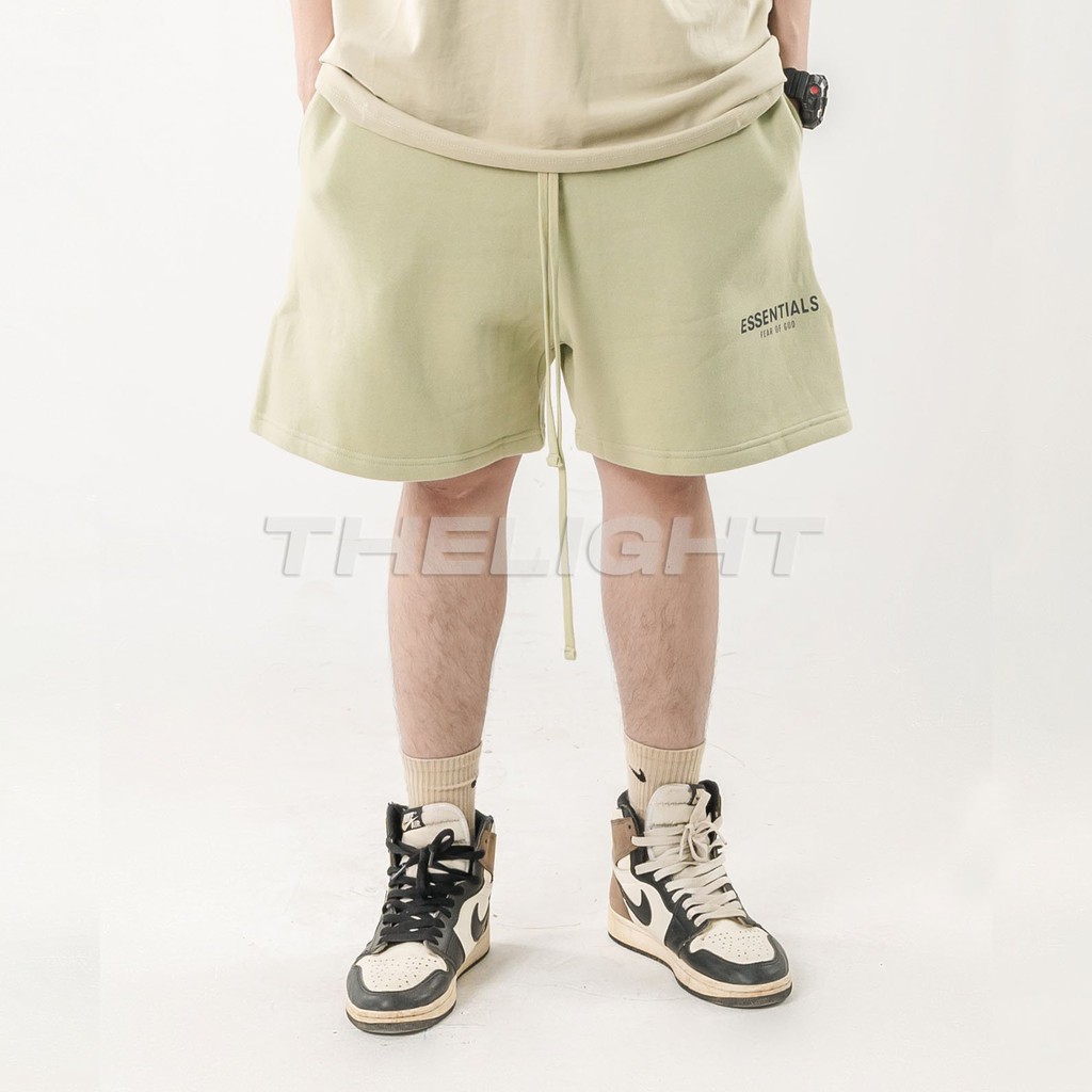 Quần short FEAR OF GOD FOG ESSENTIALS unisex TLS thời trang nam nữ chất liệu nỉ bông cao cấp