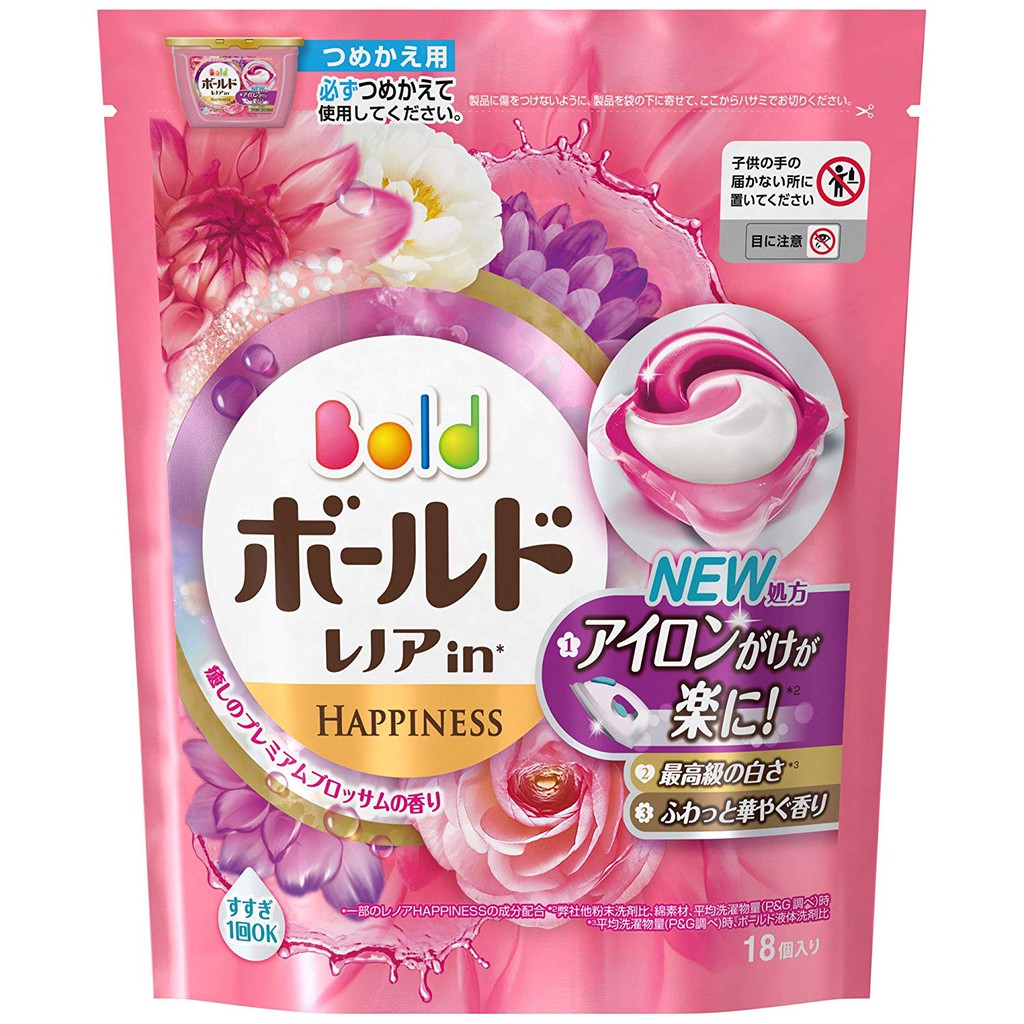 Combo 6 hộp viên giặt Gelball 3D mẫu mới 17v màu hồng/xanh Nhật Bản