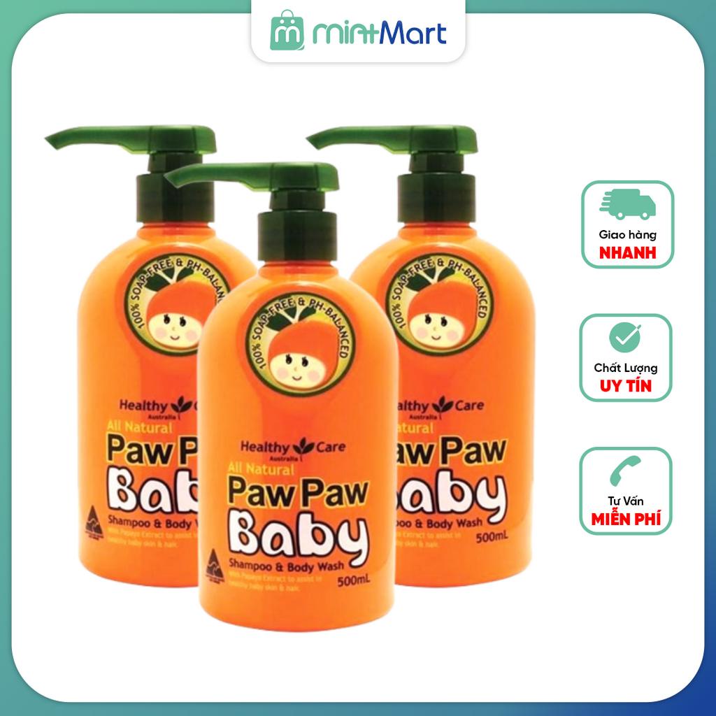 [Chính hãng] Sữa tắm Paw Paw Baby Healthy Care chiết xuất đu đủ, chai 500ml