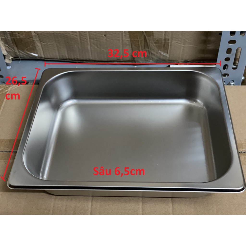 Khay đựng thạch inox 304 - Khay topping GN 1/2