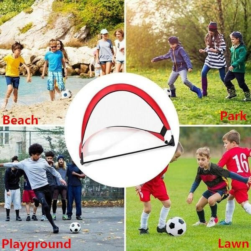 Bộ Đồ Chơi Bóng Đá Mini Có Lưới Bơm Gấp Gọn Nhiều Màu Sắc Dành Cho Trẻ Em