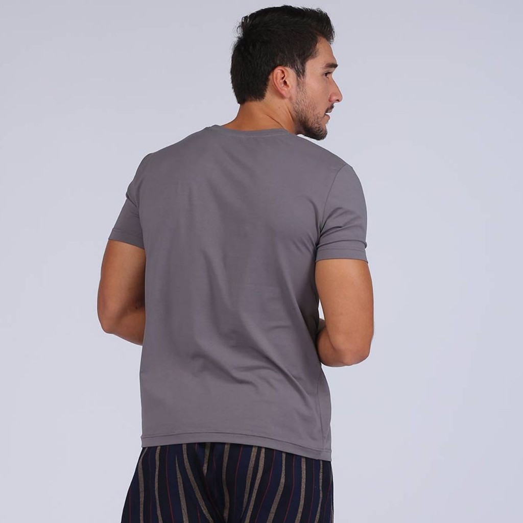 Áo Thun Nam Jockey Cotton Ngắn Tay Màu Trắng Xám Xanh Nhạt - J0206