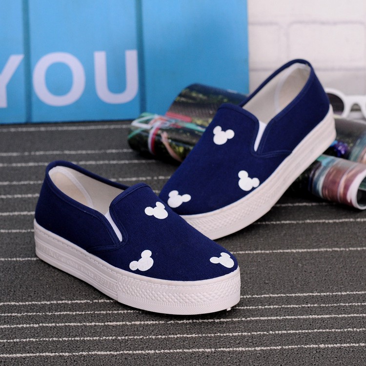 Giày slip on đế độn gấu cute GTTG34 giày đế bằng