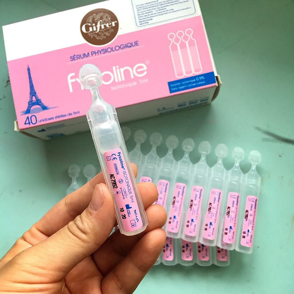 Nước muối sinh lý Fysoline Isotonique 5ml - làm sạch mắt​, mũi hàng ngày