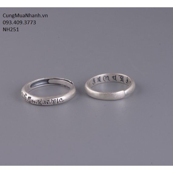 NHẪN KHẮC OM MANI PADME HUM TIẾNG PHẠN - NH251