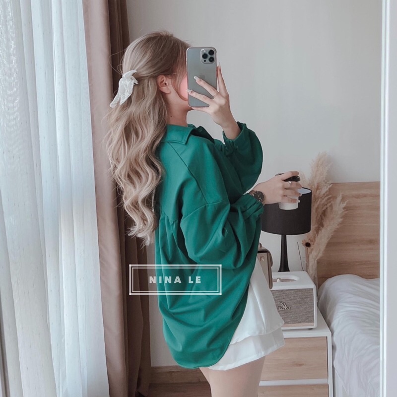 SET SƠMI XANH LÁ + VÁY TẦNG H3746