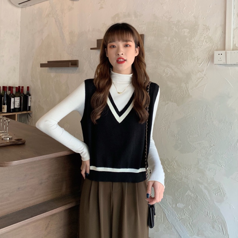 Áo len cổ chữ V không tay phong cách Hàn Quốc cho nữ với 4 màu tùy chọn
 | BigBuy360 - bigbuy360.vn