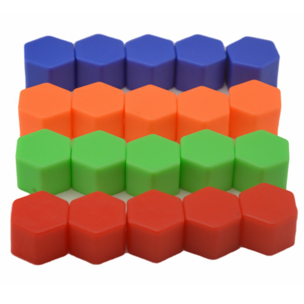 Bộ 20 Nút Silicon Lục Giác Bọc Bảo Vệ Mâm Bánh Xe Ô Tô Chuyên Dụng 17/19/21