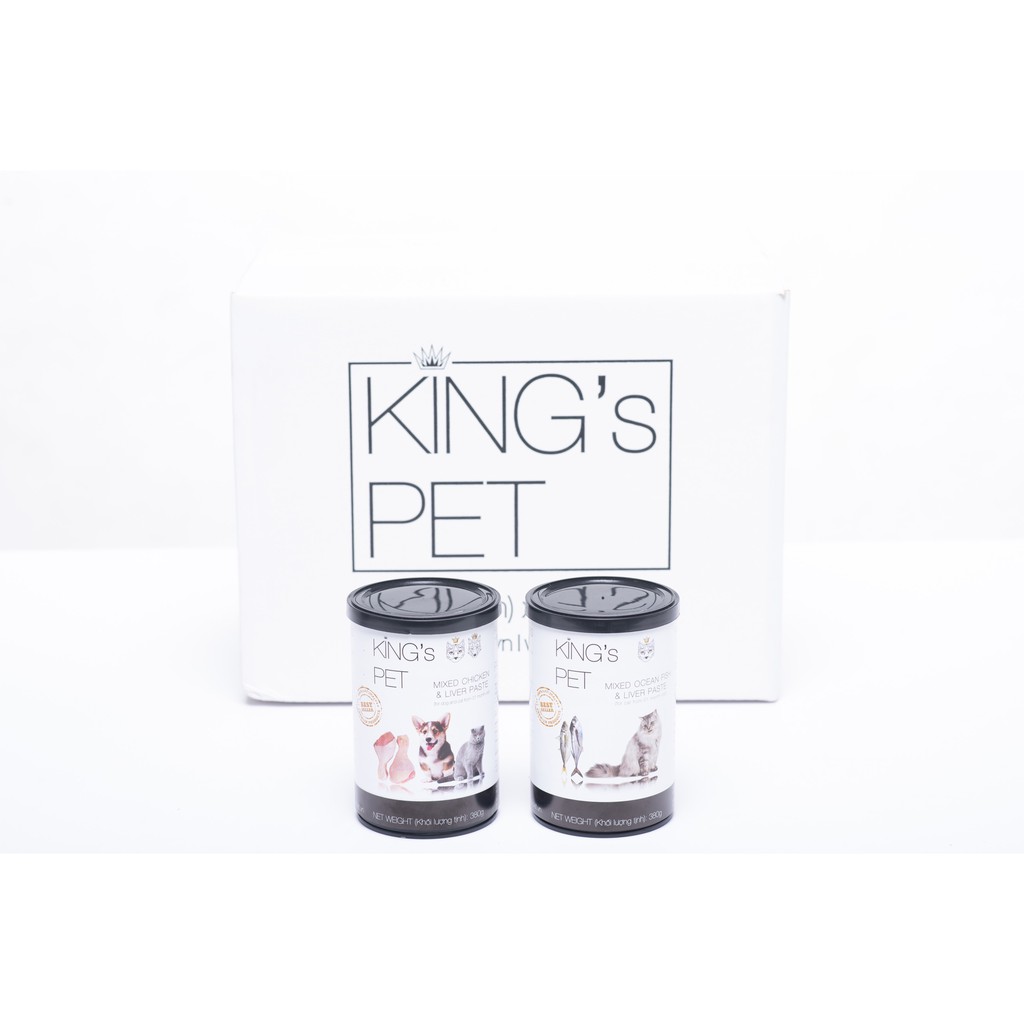 1 thùng Pate lon King's Pet 24 lon (Tuỳ chọn Vị: Gà hoặc Cá)