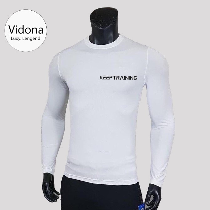 ÁO GIỮ NHIỆT NAM DÀI TAY, CHẤT THUN CO GIÃN 4 CHIỀU KEEPTRAINING | BigBuy360 - bigbuy360.vn