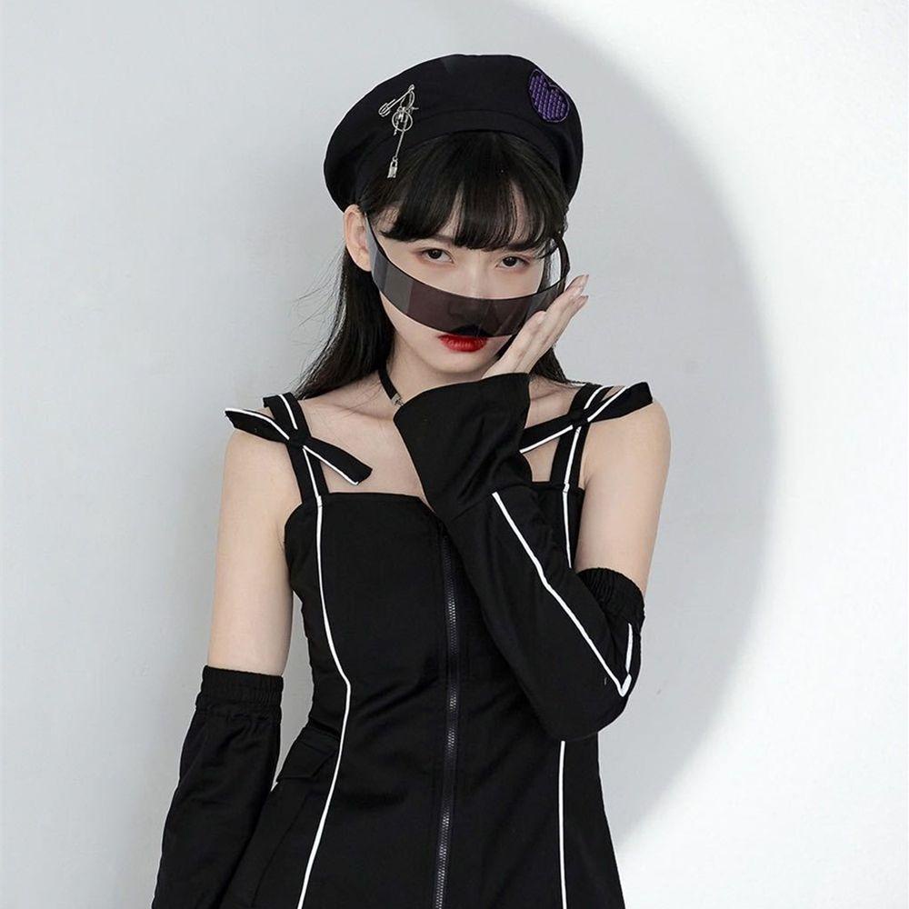 Mũ Beret Anh Quốc Thêu Họa Tiết Trái Tim Harajuku Punk Mùa Đông