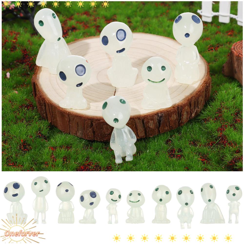 Set 10 Mô Hình Con Ma Phát Quang Bằng Nhựa Resin Mini Trang Trí Tiểu Cảnh Sân Vườn