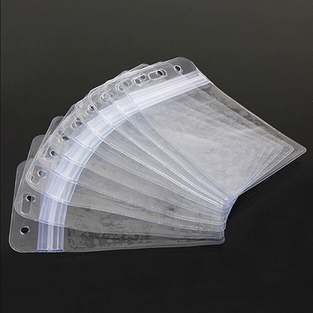 Set 10 Túi Đựng Thẻ ID Trong Suốt Có Khóa Kéo Tiện Dụng