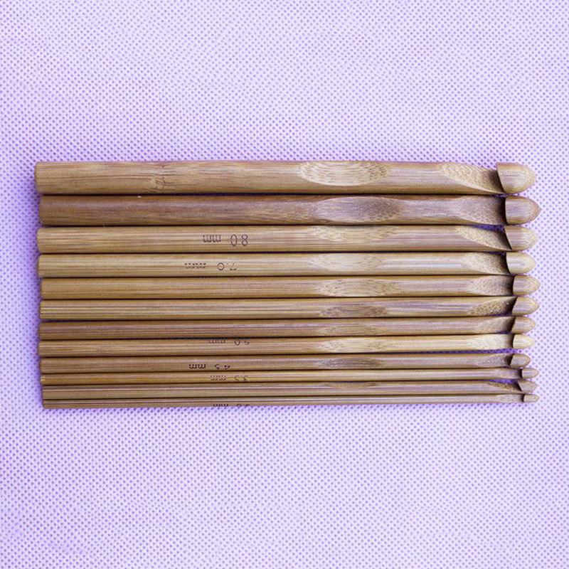 Bộ 12 Cây Móc Len Bằng Tre Cán Tre