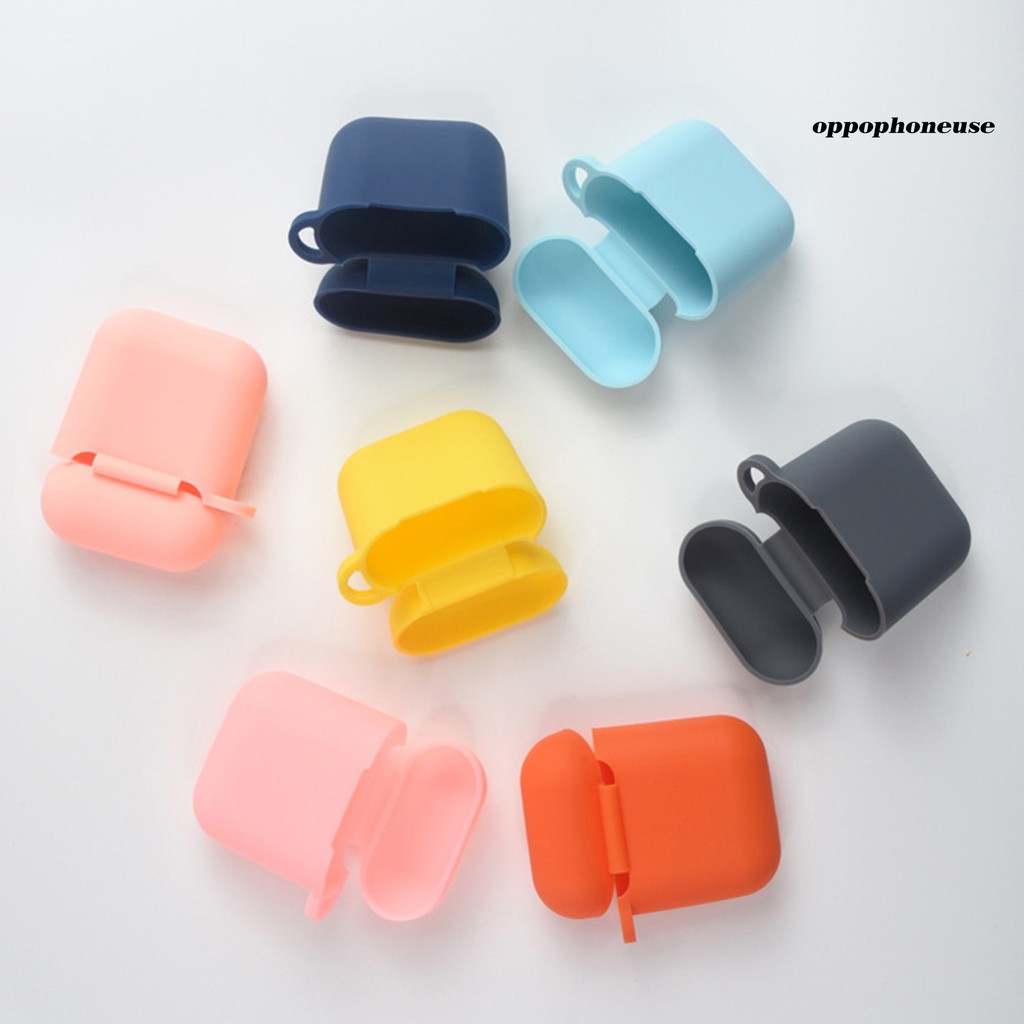 Vỏ Đựng Bảo Vệ Hộp Sạc Tai Nghe Airpods 1 / 2 Chống Trầy Bằng Silicone