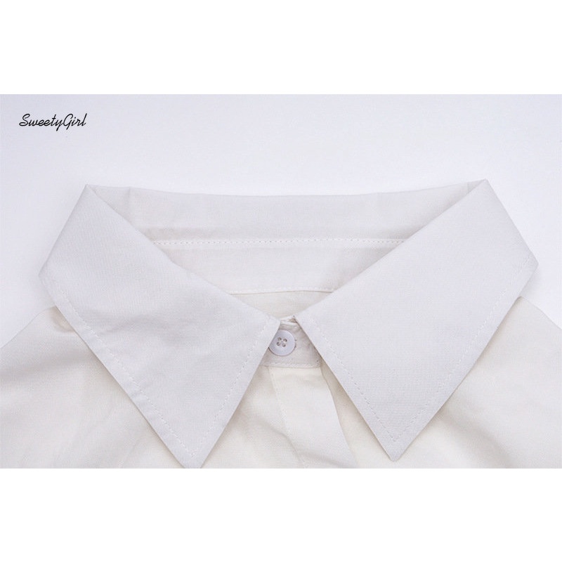 Áo Sơ Mi Tay Dài Cổ Bẻ Màu Trơn Dáng Ôm Thời Trang 2022 Dành Cho Nữ