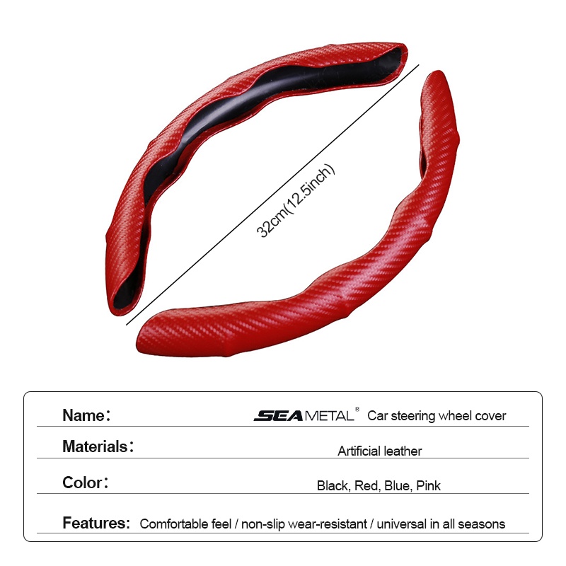 Bọc vô lăng ô tô SEAMETAL bằng sợi carbon chống trượt