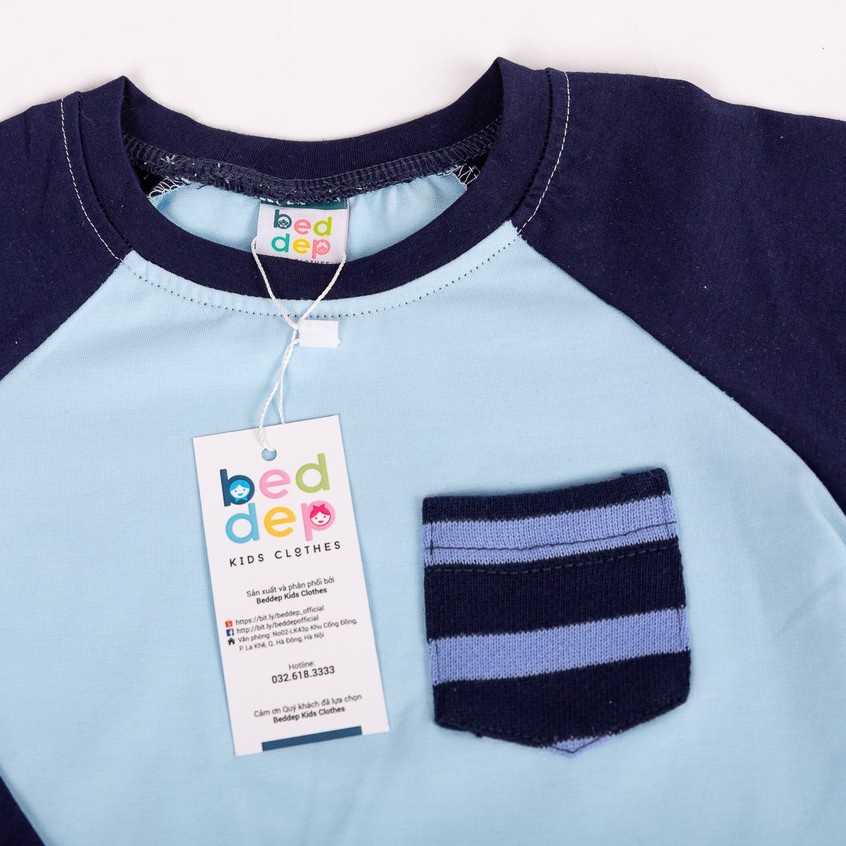 Áo thun bé trai từ 1 đến 8 tuổi dài tay chất cotton có túi thời trang cao cấp BA07