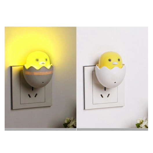 Đèn ngủ cảm ứng ánh sáng thông minh tự động sáng hình quả trứng gà con dễ thương giá rẻ