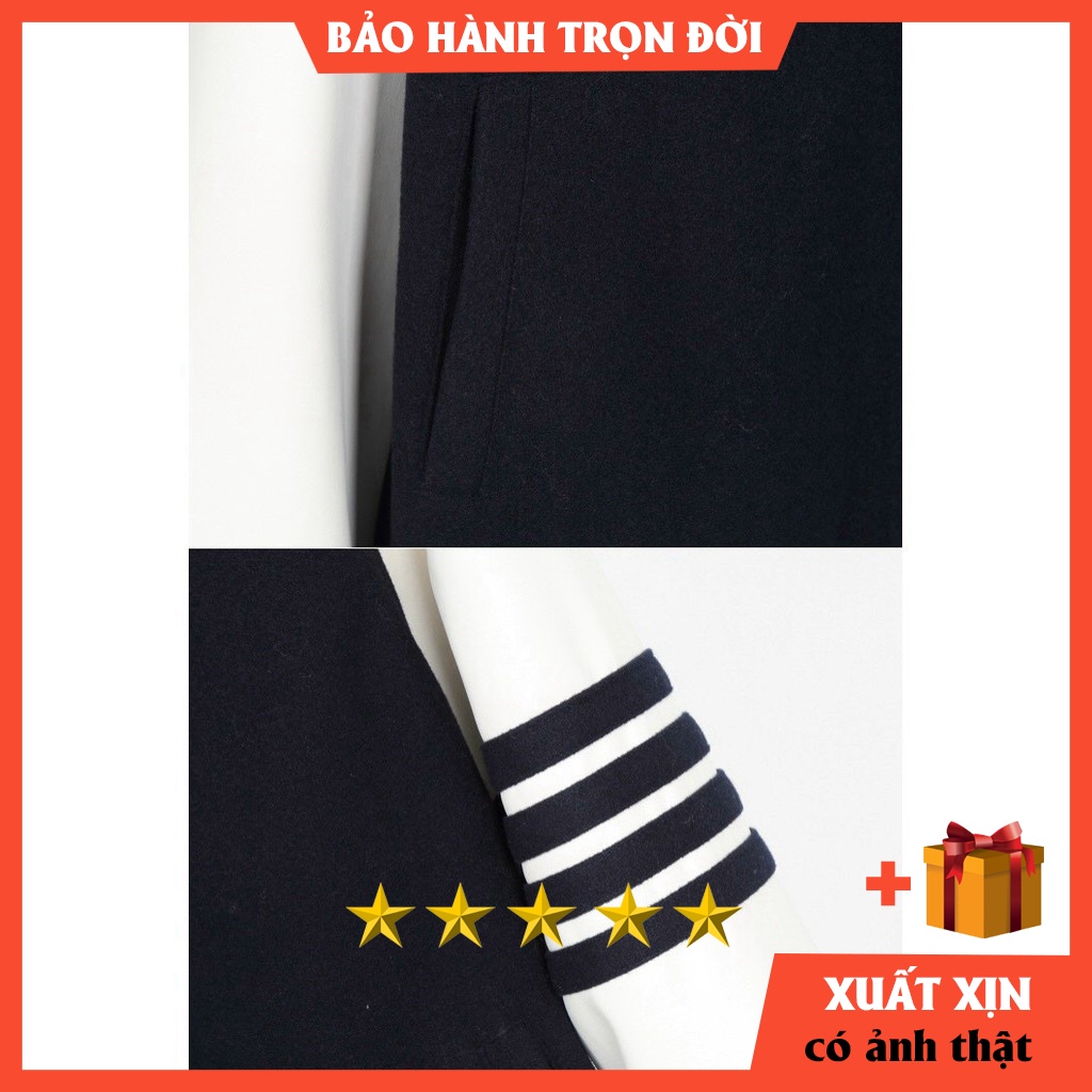 Áo khoác nam cổ sọc hiệu Thom Browne