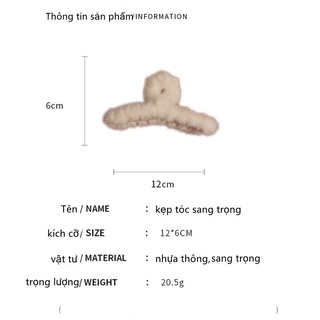 Kẹp tóc phối lông dễ thương thời trang Hàn Quốc