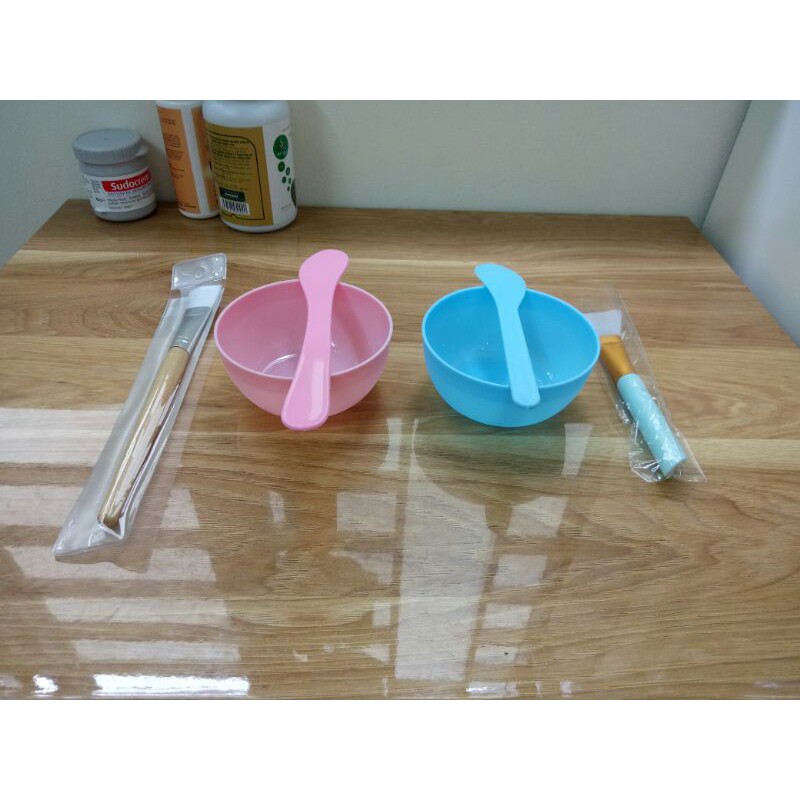 Bộ bát+ thìa+ chổi cước dùng đắp mặt nạ