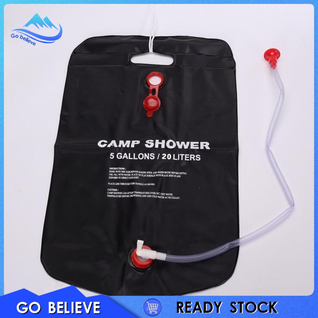 Túi Tắm Năng Lượng Mặt Trời Gấp Được 20L Dùng Cho Cắm Trại Leo Núi Du Lịch