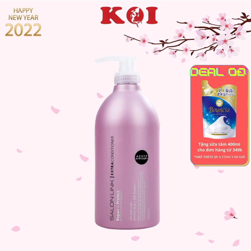 Dầu xả Kumano Salon Link Extra bổ sung dưỡng chất giúp nuôi dưỡng và phục hồi tóc hư tổn 1000ml