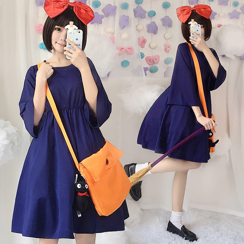 Đầm Midi tay dài Cosplay Kiki's Delivery cho nữ