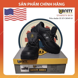 Giày da bảo hộ lao động Usafety ECO -Bọc thép chống va đập - Chống trơn trượt