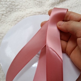 Ruy băng lụa 2,5 cm màu kem, nude(loại 1 mặt)