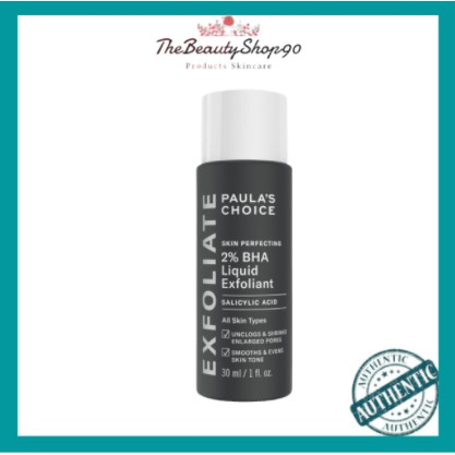 Dung Dịch Loại Bỏ Tế Bào Chết Paula's Choice Skin Perfecting 2% BHA Liquid Exfoliant (30mL)