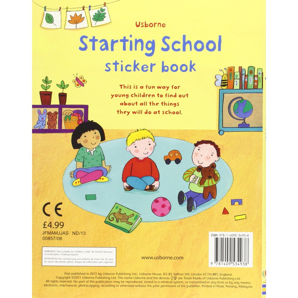 Sách - Anh: Starting School Sticker Book