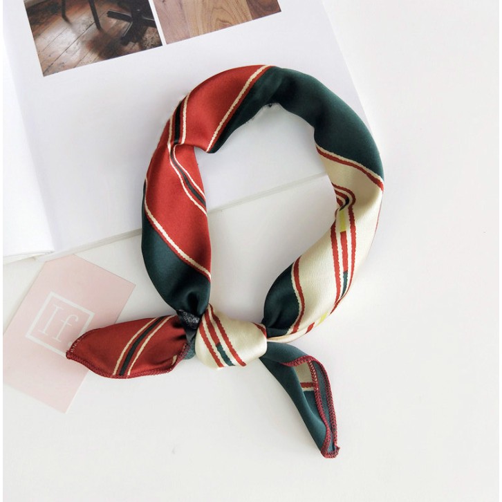 Khăn bandana , khăn lụa cao cấp phong cách vintage -BAND24