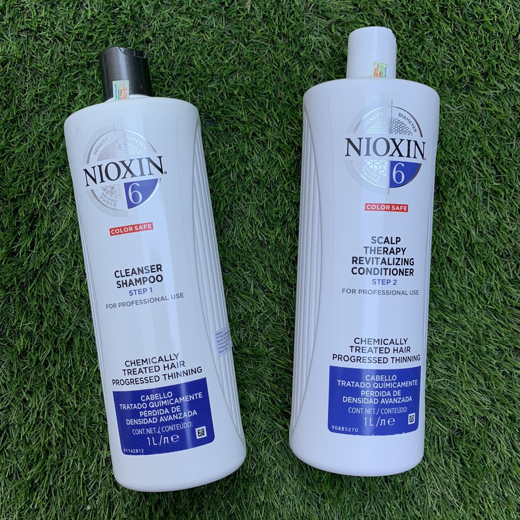 [Nioxin chính hãng ] Combo Dầu gội xả chống rụng tóc Nioxin System 6 1000mlx2 ( New 2019)