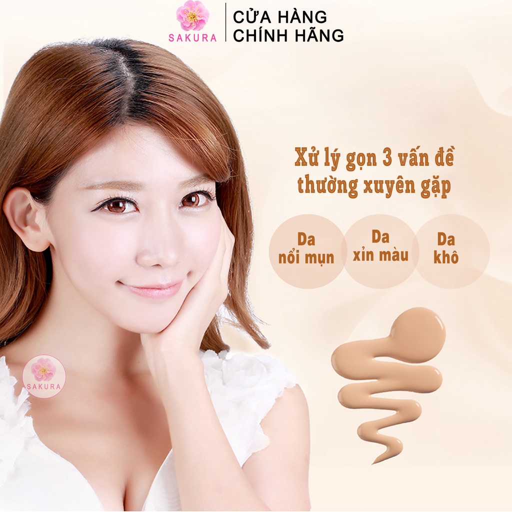 Kem nền BB CREAM IMAGES che khuyết điểm dưỡng ẩm trắng da makeup mịn màng đa năng nội địa trung SAKURA 40g