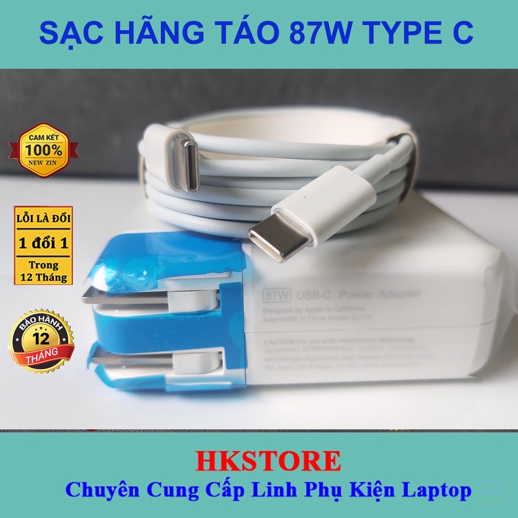 Sạc 87W Chân Type C Hãng Táo Model Tương Thích A1707 A1708 A1719 A1990