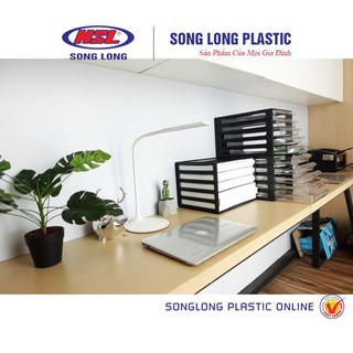 🚨[SIÊU RẺ] Tủ Tài Liệu Để Bàn 5 Ngăn - Tủ Hồ Sơ 5 Ngăn Song Long [2651].